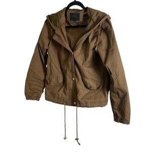 Miss London Women Size Medium Brown Hooded Jacket